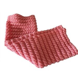 Pink Hand Knitted Baby Blanket